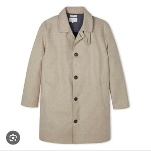 Peregrine Men's Beige Wool Trench Coat